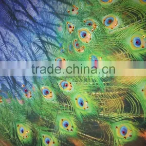 Peacock Print Embellished Kaftan CAFTAN Tunic Poncho Blouse thumbnail-3