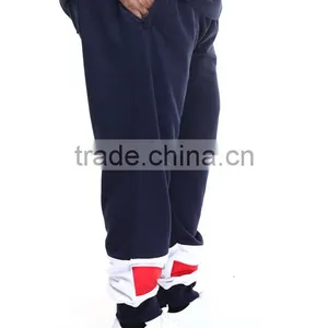 Adjustment Draw-strings Waistline Pants Pieced Contrasting Color Block Design Sweatpant Plus Size Casual Pant thumbnail-3