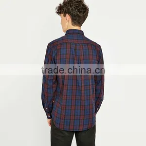 100% Polyester Dry Fit Custom Design Pattern Men Shirt Checked Mens Linen Shirts thumbnail-4