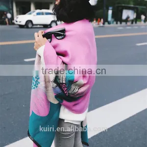 High Quality 2016 Newest Cashmere Women Scarf Foulard Luxury Digital Printed Brand Shawls thumbnail-1