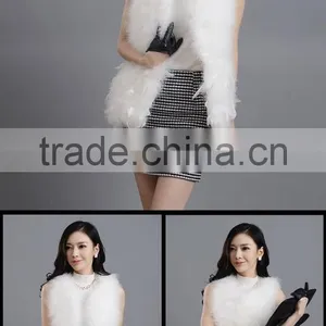 Hot Sale New 2017 Women Winter Encryption 100% Natural Ostrich Feathers Turkey Feather Fur Vest Vest Fur Coat Fur Coat thumbnail-3