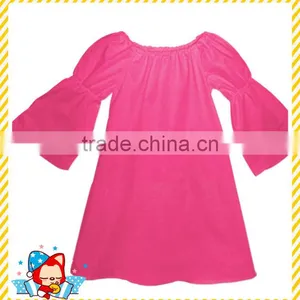 High Fashion Baby Clothes Puffy Ruffled Dress Adorable Cotton Full Skirt Rose Red Kid Girls Cotton Dresses Clothing Suppliers thumbnail-1