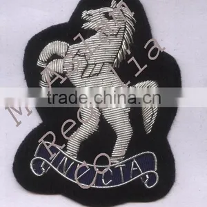 Hand Embroidery Badge Bullion Wire Horse Badge thumbnail-1