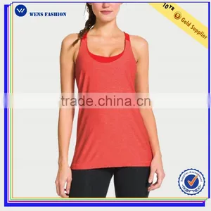 Body Fitted Yoga Y Back Tank Top With Striped Build-in Bra Inside Gym Tank Top thumbnail-1