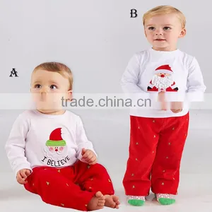 Two Styles Cotton Santa Claus Christmas Baby Boy Clothing Set thumbnail-1