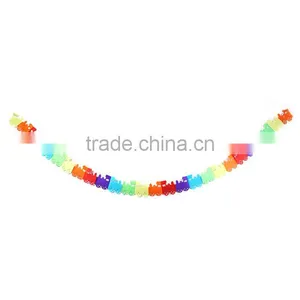 Paper Party Banner Garland Decorations Car Multicolor Decorative Artificial Flower Garland thumbnail-1