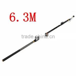 Top Quality 6.3m Carbon Fiber Telescopic Spinning Casting Pole Saltwater Sea Fishing Rod Outdoor Travel Holiday Fishing Tools thumbnail-1