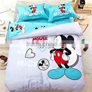 Wholesale Mickey Mouse Bedding Set for Kids Mickey Minnie Bedding Set of 3pcs for Single Beds thumbnail-4