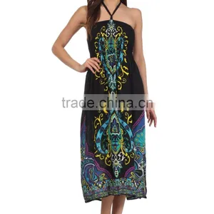 Women's Beachwear Cotton Sexy Spaghetti Dress Summers Exotic Look Tube Dress Online thumbnail-1