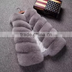 Yanran Fur Gilet YR988 Super Quality Hot Sale Real Fox Fur Vest thumbnail-1