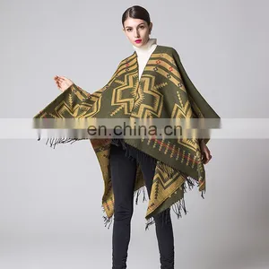 Cross Plum Lengthening Cashmere National Wind Travelling Shawl Scarf thumbnail-4