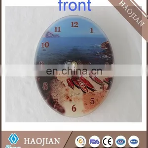 Sublimation Tempered Smooth Surface Glass Clock With Hands and Mechanism thumbnail-1
