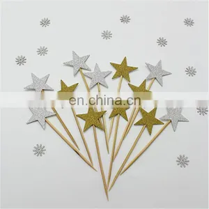 Colorful Stars Cupcake Topper Birthday Party Wedding Cake Decorations thumbnail-1