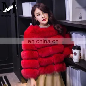 2016 Fashion Latest Coat Designs for Women / Natural Fox Fur Women Coat thumbnail-4