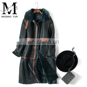 2017 Hot Selling Elegant Fashion Design Sheep Skin Leather Jacket thumbnail-6