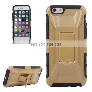 3D Sports Car Pattern PC + TPU Combination Case With Holder for IPhone 6 Plus(Coffee) thumbnail-1