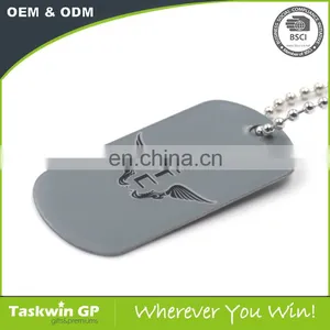 Military Style Custom Text Engraved Epoxy Circular Blank Colorful Dog Tag thumbnail-3
