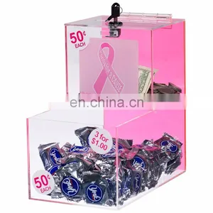 Acrylic Cardboard Display Boxes Candy Box With Lock and Key thumbnail-1