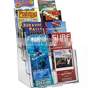 Cheap Clear Acrylic Stand Brochure Holder Whosesales thumbnail-1