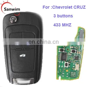 Remote Key Clone 433 MHZ 3 Buttons for Chevrolet CRUZ thumbnail-1