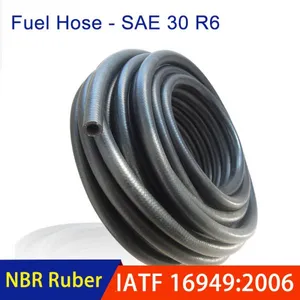 NBR Fuel Hoses Oil Hoses SAE 30 R6 R7 Oil Resistant Nitrile/PVC Blended Rubber China Manufacturers Suppliers thumbnail-1