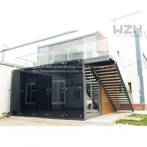 Luxury Modular Flat Pack Container Office Buildings With Toilet Bathroom Office New Design Shipping Container Showroom thumbnail-3