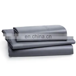 Perfect Super Soft Sllky Touch Grey King Size Comfort 100% Bamboo Bed Sheet Set thumbnail-6