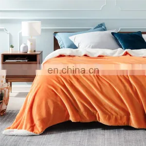 Heavy Big Size Thick Picnic Washed Plush Sherpa Blanket In Bulk thumbnail-5