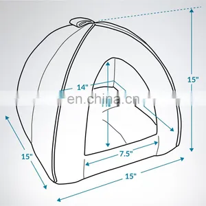 Pet Supply Outdoor Travel Sleep Warmth Durable Waterproof 2 In 1 Cat Bed With Canopy thumbnail-5