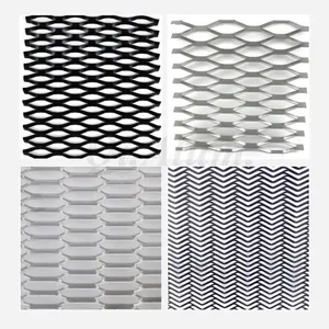 PPG Paint Aluminum Expanded Mesh Panel For Exterior Construction Decorative thumbnail-1