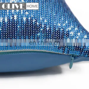 2018 Fashion Decorative Embroidery Ombre Mermaid Sequin Glitter Sofa Waist Cushions Pillow thumbnail-2