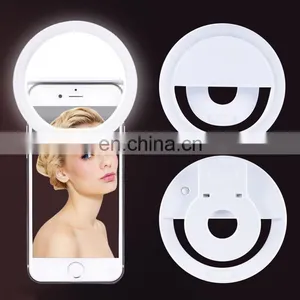 Amazon Hot Selling Universal Selfie Led Light Portable Flash Ring 36 LEDS Luminous Ring Clip Light For Iphone Mobile Phone thumbnail-6