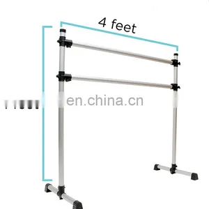 Shengxin New Products Height Adjustable Aluminum Light Weight Double Portable Ballet Barre thumbnail-2