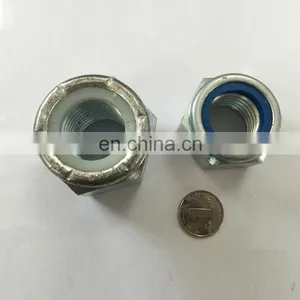 Large Diameter Zinc Plated Nylon Insert Lock Nut M30 DIN985 DIN982 Heavy Hex Nylock Nut m5 M10 thumbnail-2
