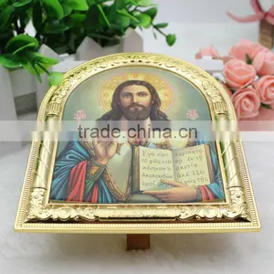 Jesus Christ Gold Color Metal Icon thumbnail-3