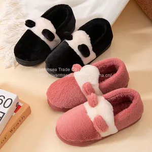 Men's Cotton Slippers Bag With Autumn and Winter Men's and Women's Home Indoor Home Furry Warmth All-inclusive With Heel Cotton Shoes thumbnail-3