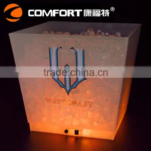 Cheap Square 10L Plastic Glowing Led Lighted Bucket thumbnail-3
