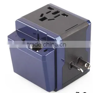 World Travel Adapter With Dual USB Charging Ports thumbnail-1
