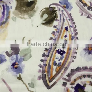 17*21 Linen Print Fabric,women's Fashion Dress Fabric,100% Linen Fabric thumbnail-5