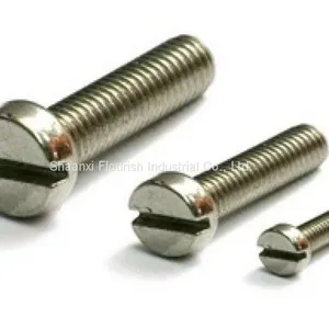 Full Thread Slotted Head Screw , Stainless Steel Cheese Head Machine Screw thumbnail-1