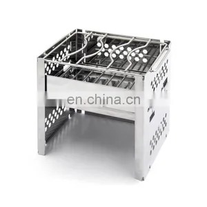 Easily Assembled Folding Stainless Steel Bbq Grill thumbnail-2