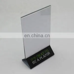 Triangle Table Top A3 A4 A5 A6 Insert Plastic Acrylic Sign Holder for Restaurant thumbnail-5