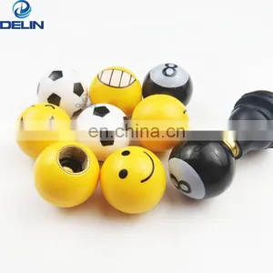 Cars Smile Happy Face Expression Ball Shape Wheel Tyre Tire Valve Stems Caps Valve Cover thumbnail-5