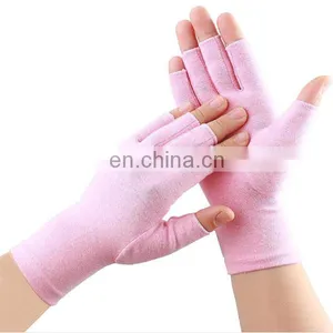 Fingerless Therapy Cotton Spandex Compression Arthritis Gloves thumbnail-3