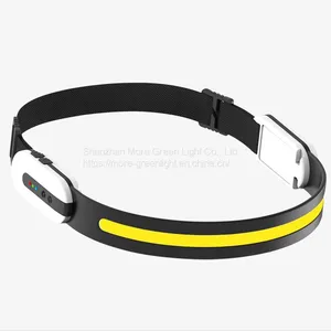 Waterproof Camping Helmet Flashlight Headlight Silicone COB Sensor Head Lamp Light Type-C Rechargeable Led Headlamps thumbnail-5