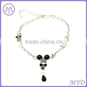Fashion Stainelss Steel Skull Bracelet in Antique Silver Color thumbnail-1