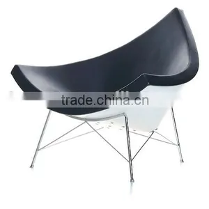 Replica Leisure Triangular Stainless Steel PU Reproduction Classic Coconut Shell Chair thumbnail-1