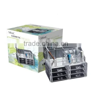 High Quality Custom Clear Acrylic Makeup Organizer With Handle thumbnail-1