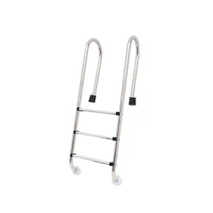 High Quality 5-Step Pool Ladder With Flange Type SS Steel Frame Ladder for Non-Slip Plastic Steps for Above Ground Swimming Pool thumbnail-2