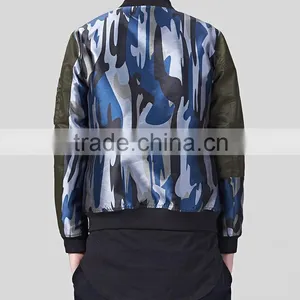 OEM Wholesale Mens Sublimation Printed Bomber Jackets thumbnail-3
